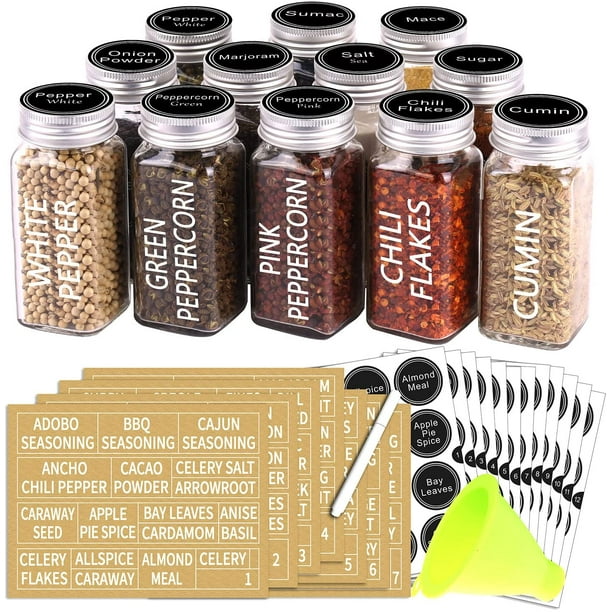 Empty Spice Bottles with Shaker Lids 15 Pack 4 OZ Glass Mason Spice Jars Empty Spice Bottles with Shaker Lids 15 Pack 4 OZ Glass Mason Spice Jars